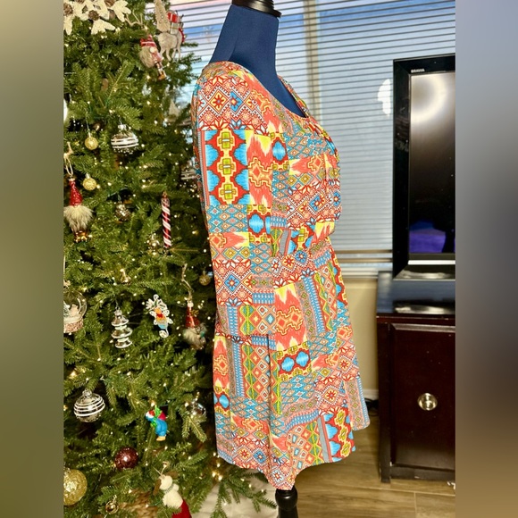 EUC Pink Owl Apparel Tribal Print Dress - Picture 6 of 13